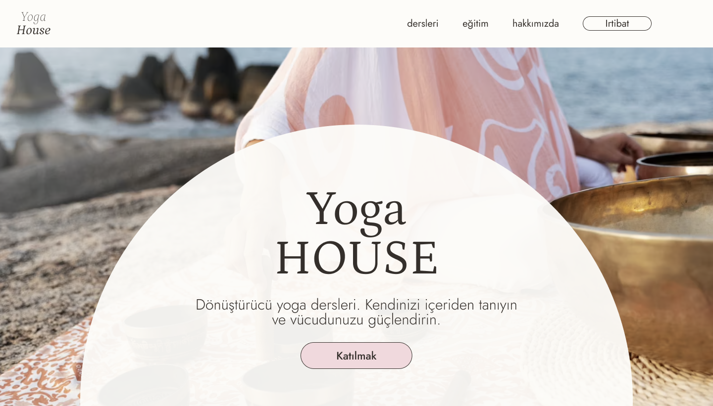 yoga stüdyosu web sitesi ana ekranı tamplate